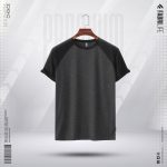 Mens Premium Short Sleeve Raglan - Anthra Melange